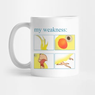 my weakness: cockatiels Mug